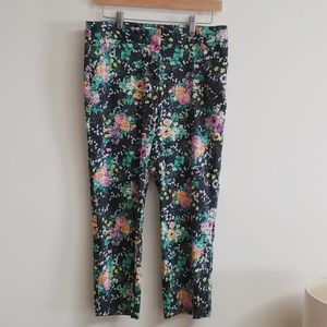 Laundry By Shelli Segal Floral Capris - Black, Green, Pink, Orange
